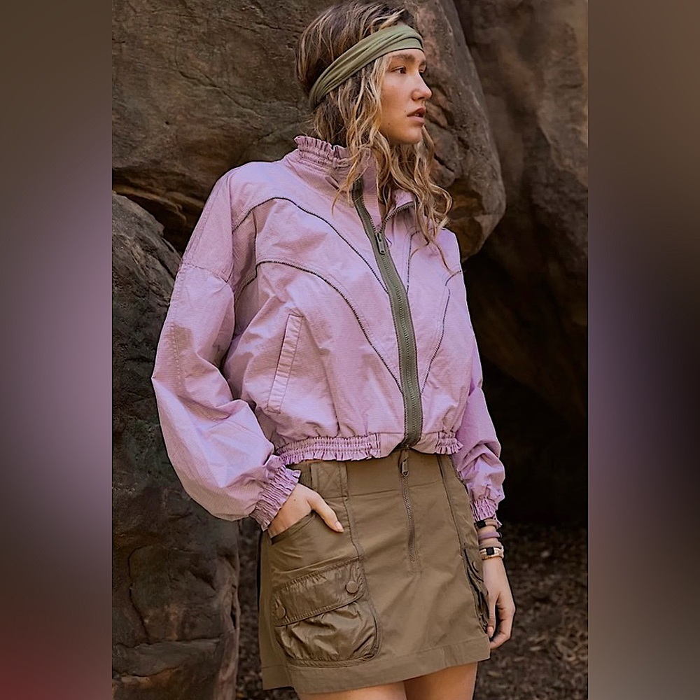 Free People Movement Starting Lineup Windbreaker Jacket | Size Large NWT
